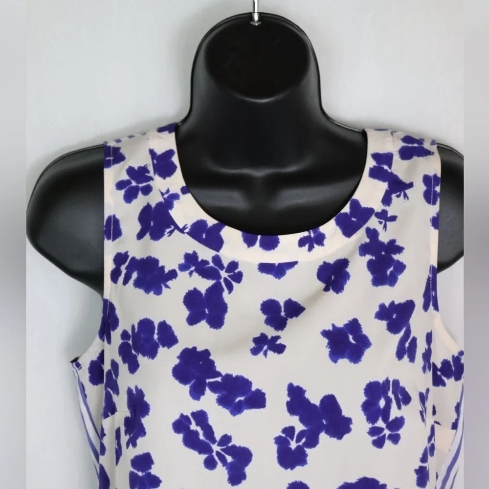 CABI Floral Striped Blouse Style 5357 - Picture 4 of 16